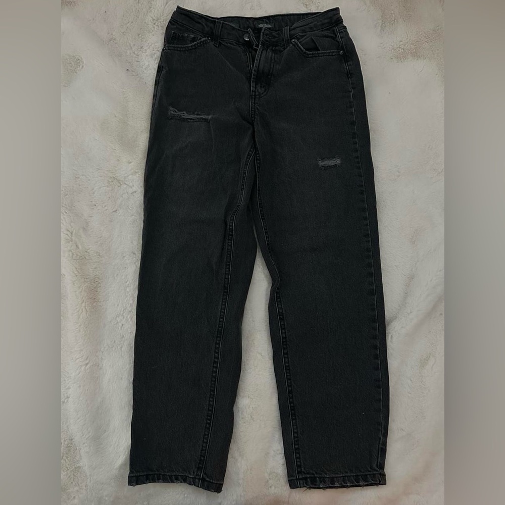 Wild Fable black straight leg jeans with distressed details